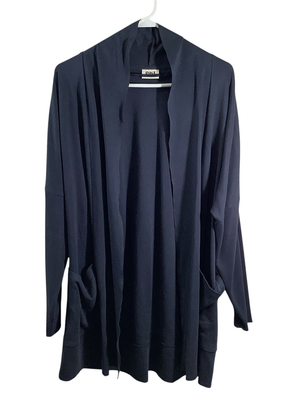 Pact Navy Open Front Cardigan Organic